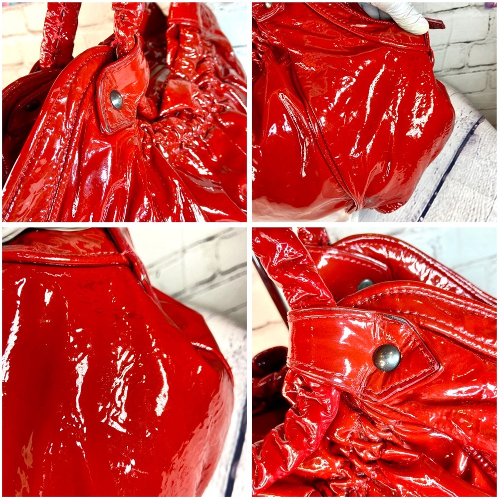 Christian Louboutin red patent leather shoulder bag - Picture 14 of 16